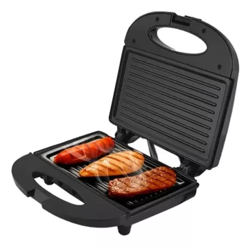 Sanduicheira Grill 2 Em 1 Kian Preta Elétrica 110v 127v 750w Cor Preto,Seu Mixto Quente Ultra Rápido, e Outros Petiscos.