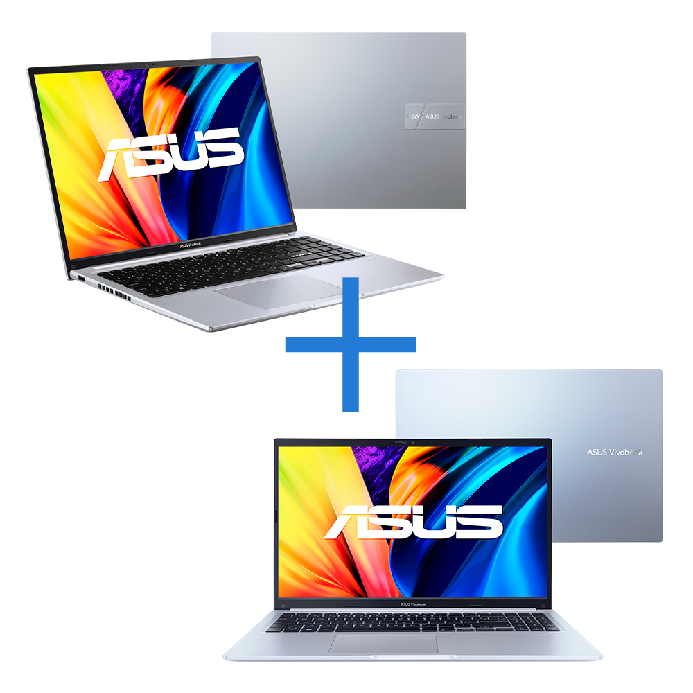 Notebook ASUS Vivobook 16 X1605VA-MB742 Cool Silver + Notebook ASUS Vivobook 15 M1502YA-NJ494 Cool Silver