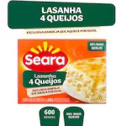 Lasanha 4 Queijos Seara 600g | Mercado Oxxo - iFood