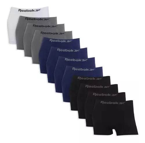 Kit 12 Cuecas Boxer Reebok Original Microfibra Sem Costura