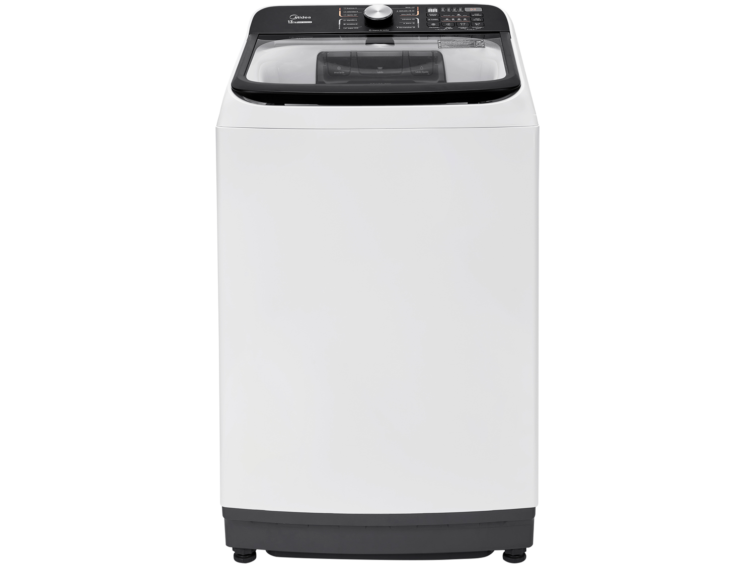 Lavadora de Roupas Midea 13kg Cesto Inox 13 Programas de Lavagem Branca Wave Agitator - 110V