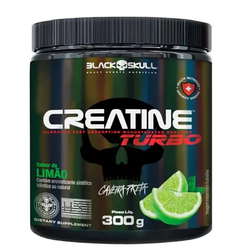 (REC)Creatine Turbo Monohidratada - 300g Limão - Black Skull