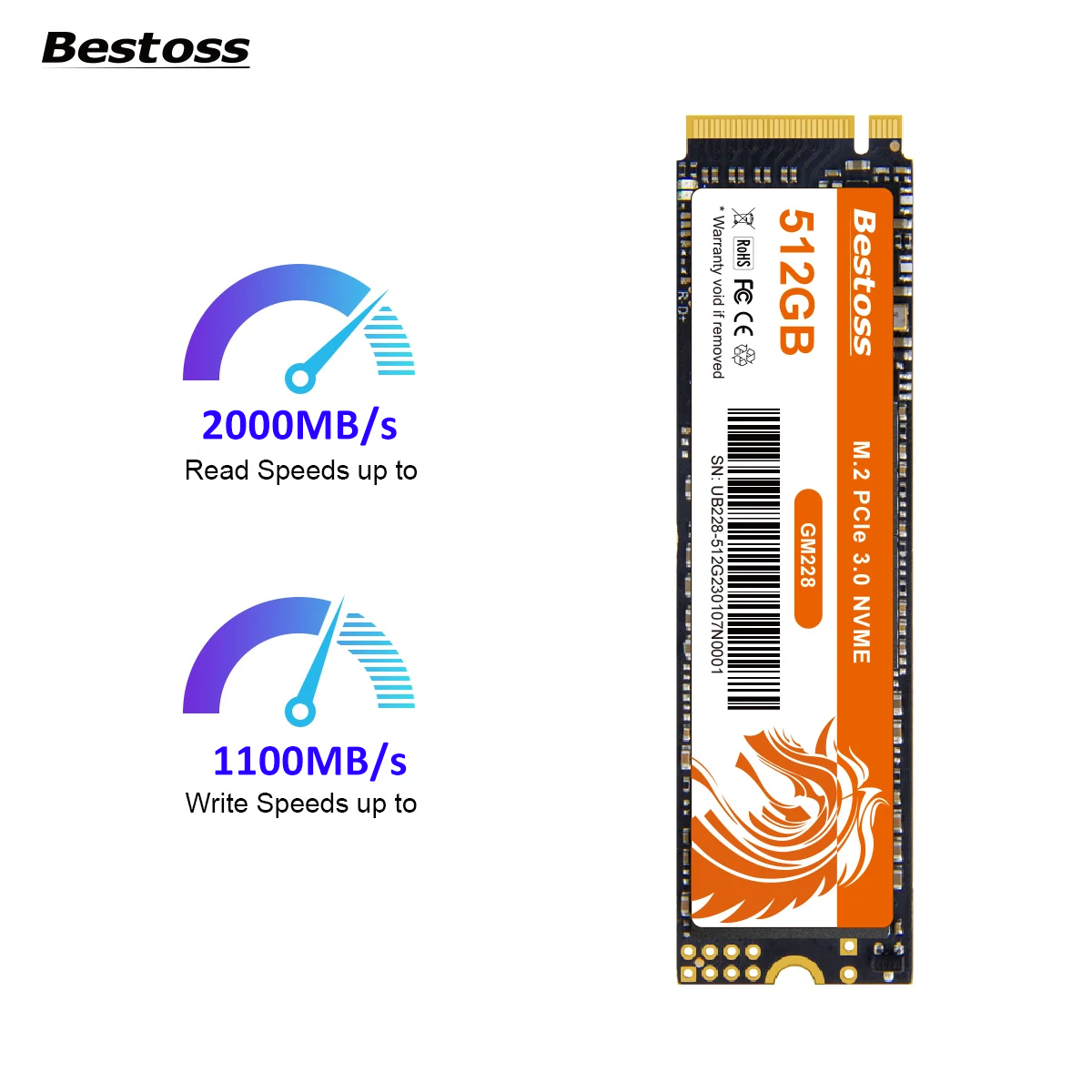 [Tx Inclusas/R$97 Moedas/1ª Compra Pix Parcelado] SSD NVMe Bestoss 512GB 2000MB/s