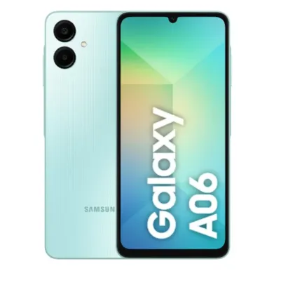 Smartphone Samsung Galaxy A06 128GB 4GB RAM Verde Claro 6,7" Câm. Dupla + Selfie 8MP