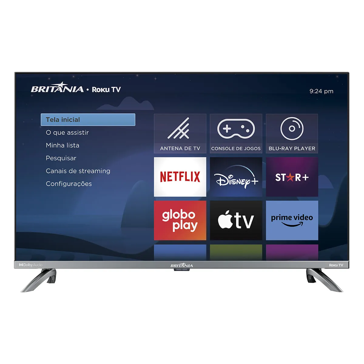 Smart TV BritÃ¢nia 32" HD LED Dolby Audio Roku TV 3 HDMI 2 USB BTV32G7PR2CSGBLH