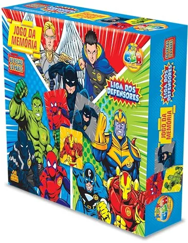 GGB Plast Jogo Da Memória liga dos defensores 48 Peças, Multicor