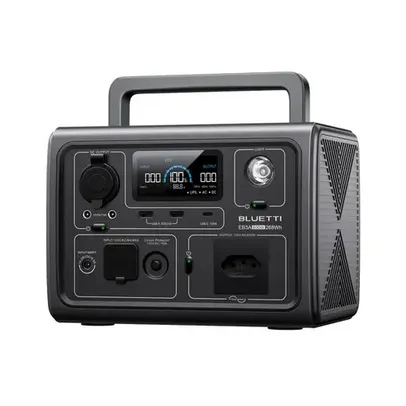 Estação de Energia Portátil BLUETTI EB3A com Capacidade de 600W, 268Wh, 8 Saídas e 2500 Ciclos de Vida Útil