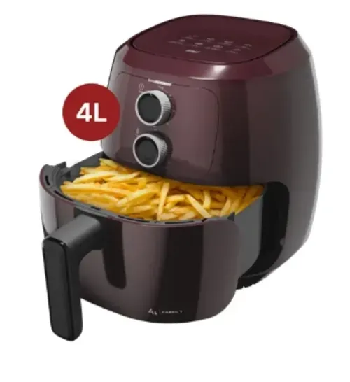Fritadeira Elétrica Sem Óleo WAP Air Fryer 4L 1500W Vemelha 220V