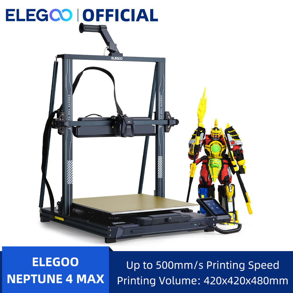 [Do Brasil] Impressora 3D com Klipper Elego Neptune 4 Max FDM 500 mm/s 420x420x480mm