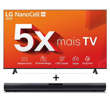 Combo Smart TV LG NanoCell AI NANO80 4K de 70"  + SoundBar LG SQC1