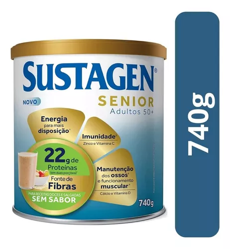 Complemento Alimentar Senior Sem Sabor Lata De 740g Sustagen