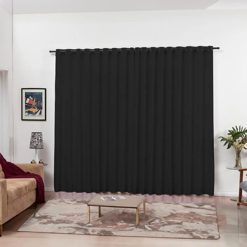 Cortina 3 Metros Tecido Oxford Grosso 3,00 X 2,50 Largura Pra Quarto Sala Janela Varão Simples Premium