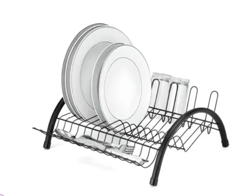 Escorredor De Louças com Porta Copo e Talheres Evolution Black 2542 - Arthi