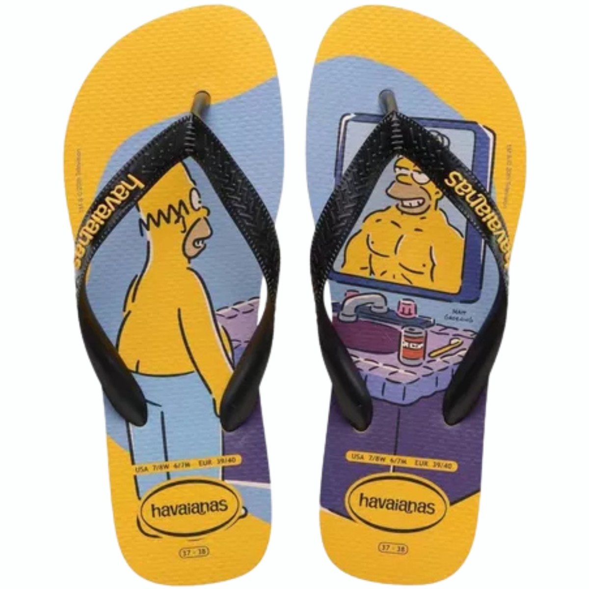 (App)(R$18,27 Moedas)Chinelos Havaianas Simpsons Original - AliExpress
