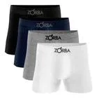 Kit 4 Cuecas Boxer Masculino Zorba Algodão Sem Costura Original