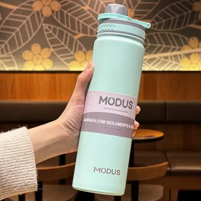 Garrafa de Água Térmica em Aço Inoxidável 750ml com Sistema Antivazamento e Alça em Inox (Verde)