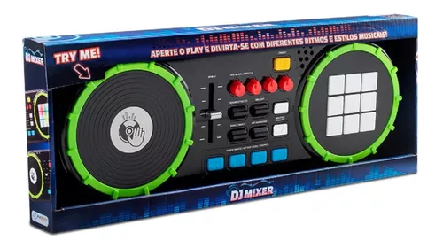Mesa Brinqudo Dj Mixer Painel De Led Multikids Br1175 Cor Preto