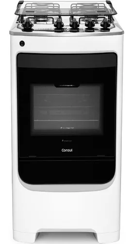 Fogão Consul 4 Bocas Branco Com Acend. Automático - Cfo4nab 110V/220V