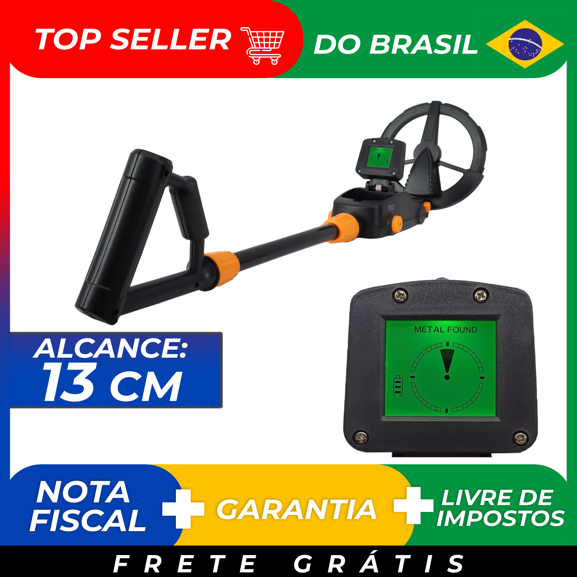 [BR | Moedas 112] Detector Metais Alta Sensibilidade Ouro Prata Cobre TDET40 Trato - AliExpress 1420