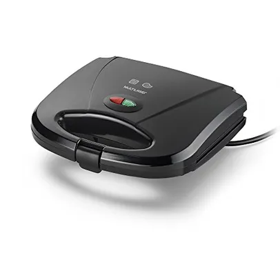 Sanduicheira Minigrill Gourmet 220V com 750W Chapa Dupla e com Revestimento Antiaderente Preta Multilaser - CE044