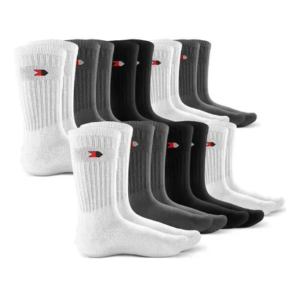 Kit 9 Pares Meias Sandrini Cano Médio Algodão Esporte