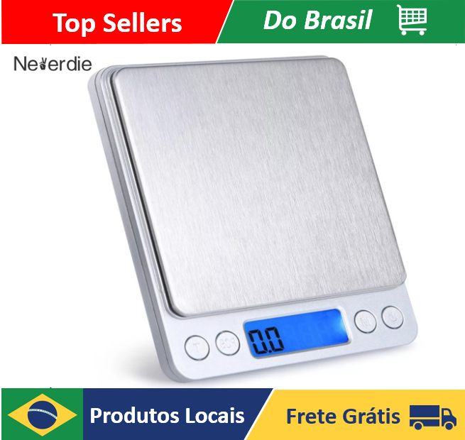 [R$17,10 MOEDAS][BR] Balança Digital de Alta Precisão 0,1g-2kg