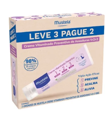 Kit Creme Vitaminado Preventivo de Assaduras Leve 3 Pague 2
