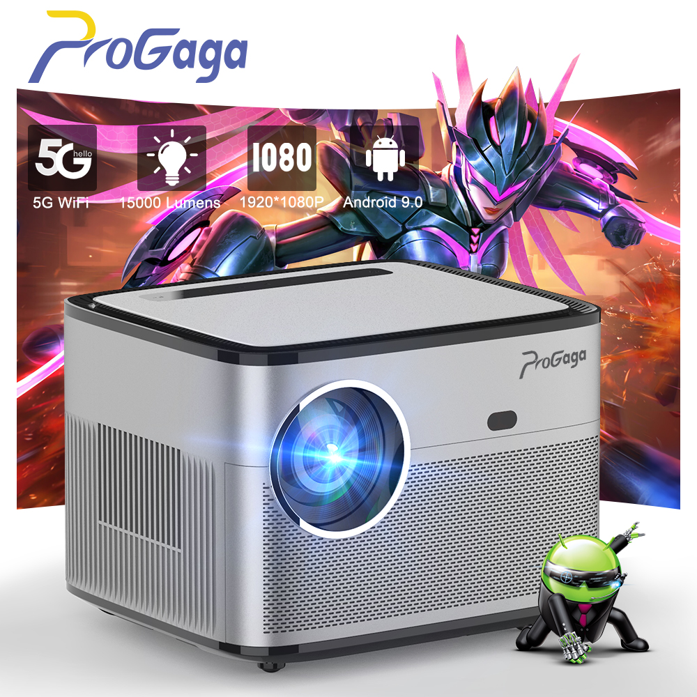 [Enviado do Brasil] Projetor PG550 WiFi Full HD 1920x1080p Nativo, com Android, Auto Foco e Espelhamento de Tela, 15000 Lumens