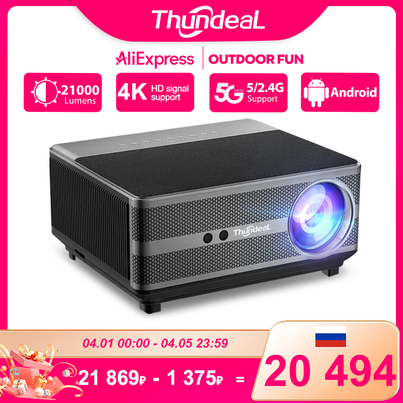 [Envio do Brasil] Projetor TD98W WiFi à prova de poeira, com Auto Foco, Auto Keystone, Full HD 1080p, com Android e Espelhamento de Tela, 21000 Lumens