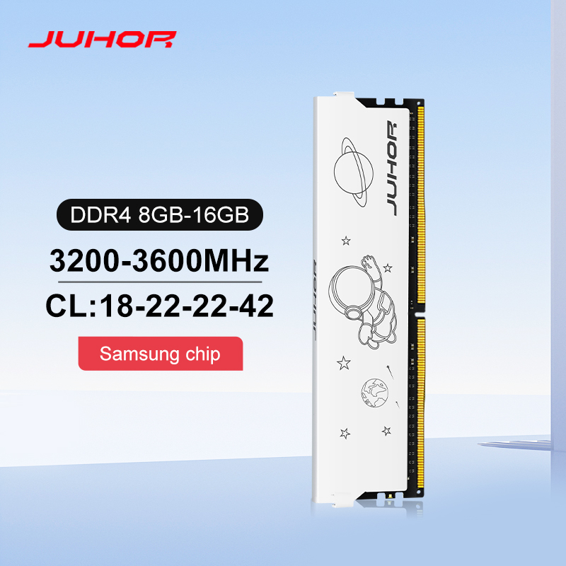 [Com Imposto] 16GB Ram JUHOR DDR4 2X8GB 3200MH White Gaming