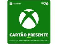 Cartão Presente Digital Xbox R$ 70,00 Microsoft