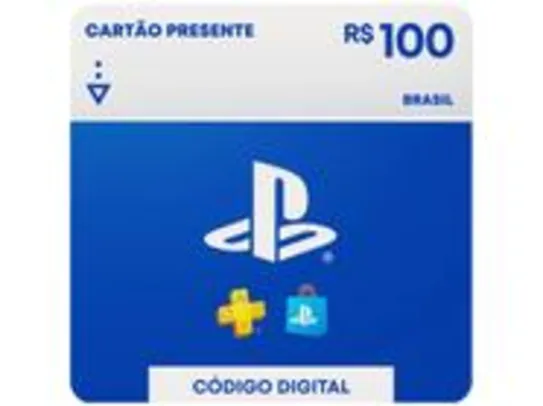 Cartão Presente Digital PlayStation Store R$ 100,00 Sony PlayStation