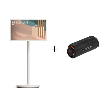 Combo LG StanbyME + Caixa de Som Portátil LG XBOOM Go XG5S