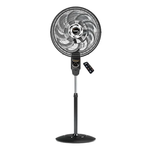 Ventilador de Coluna Mallory Max Control Com Controle Remoto 140W, Silencioso, Com Hélice de15 pás, Grade Especial em Sistema TS, 220V