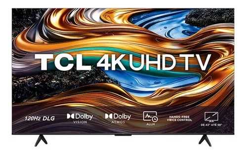 Tcl 4k Smart Tv 75P755 Google Tv Dolby Preto