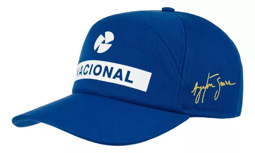 Boné Nacional Original Ayrton Senna Azul Royal