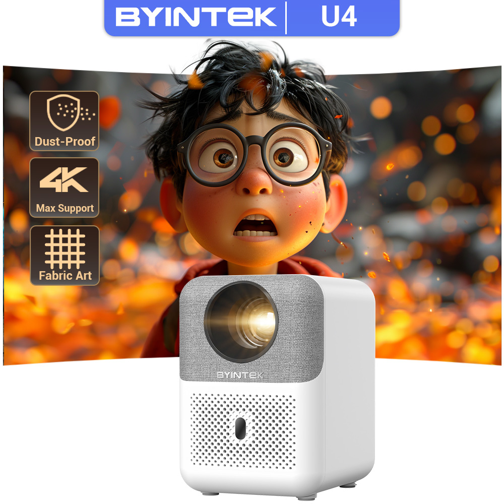 [No BR | Moedas R$429,94] BYINTEK LOVE U4 Smart Mini Projetor