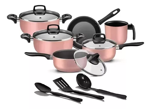 Jogo De Panelas Antiaderente 9 Peças Teflon Várias Cores