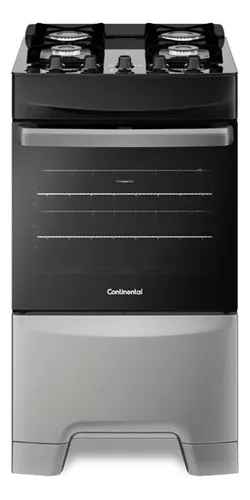 Fogão 4 Bocas Fc4gs Mesa De Vidro Silver Continental Bivolt