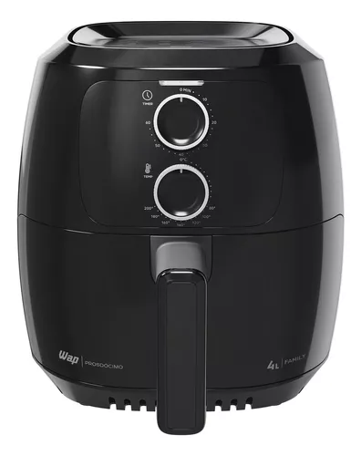 Fritadeira elétrica air fryer Wap sem óleo 4 litros 1500W Preta 220V