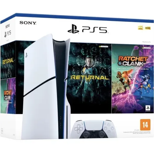 Console Sony PlayStation 5 Midia Fisica Slim, RETURNAL + RATCHET E CLANK