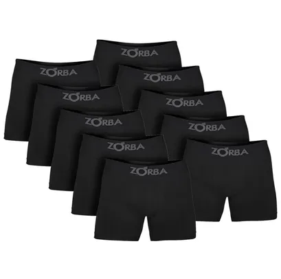 Kit Com 10 Cuecas Algodão Sem Costura Zorba