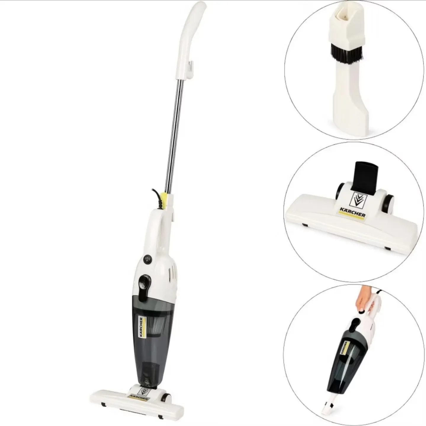 Aspirador de pó 2 em 1 portátil e vertical 1000W filtrohepa VCL 1 Karcher