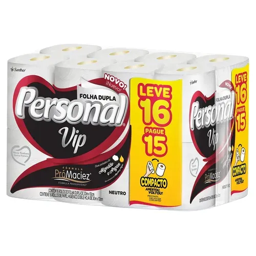 [Leve 2 Pague R$15,19 cada] Papel Higiênico Folha Dupla 30 Metros Personal Leve 16 Pague 15