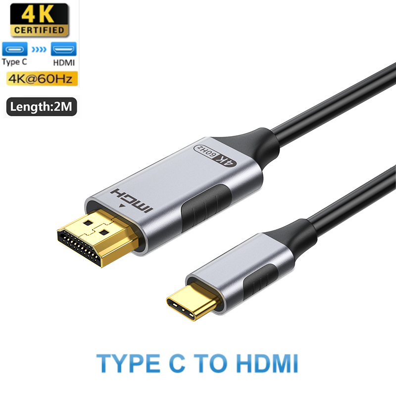 [Moedas R$ 16] Cabo Type C & HDMI 4K 60hz Compatível Com Macbook & Thunderbolt 3