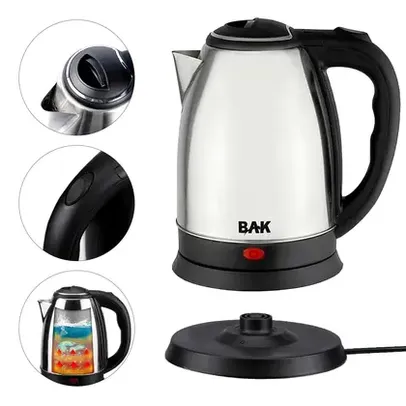 Chaleira Elétrica Com Desligamento Automático Em Aço Inoxidável 1,8 Litros Com Base Giratória Linha Premium