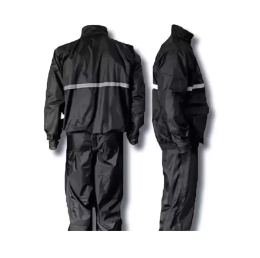 Conjunto Capa De Chuva Roupa Para Motoqueiros Ciclistas Impermeável Calça Jaqueta C/ Capuz