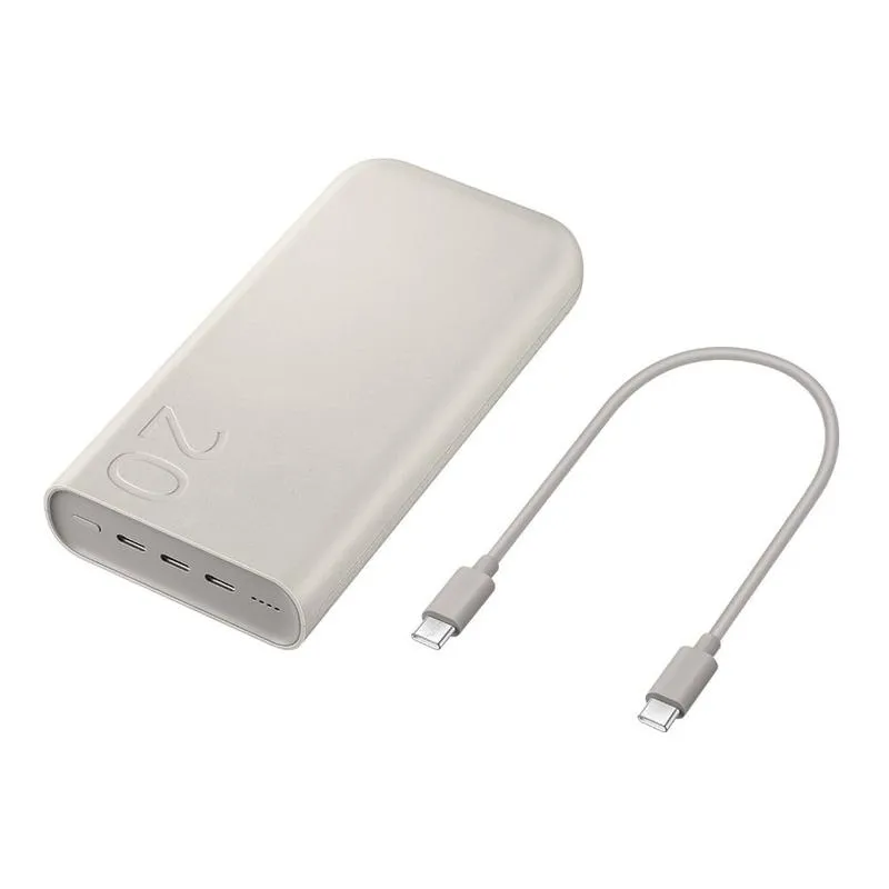 Bateria Carregador Portátil Samsung 3x USB-C 20000mAh Super Rapida 45W