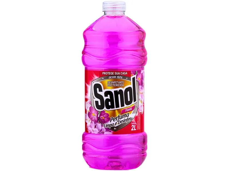 [R$5,99 C.Ouro] Desinfetante Líquido Sanol 2001 Concentrado Floral 2L