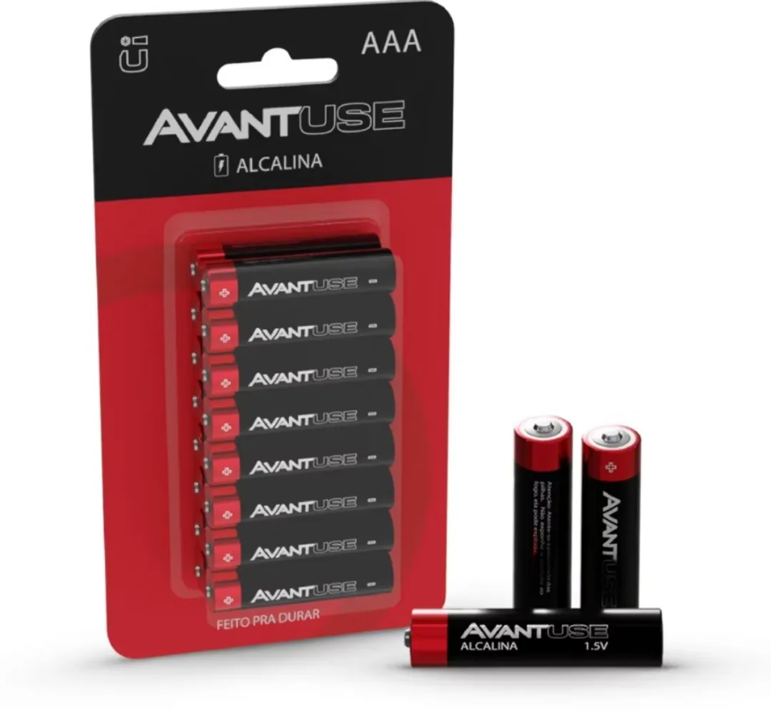 Kit 16 pilhas alcalinas AAA Palito Avant